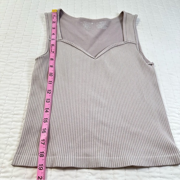 Boom Boom Jeans Womens Size Medium Sweetheart Neckline Light Lilac Gray Tank Top - Picture 4 of 6